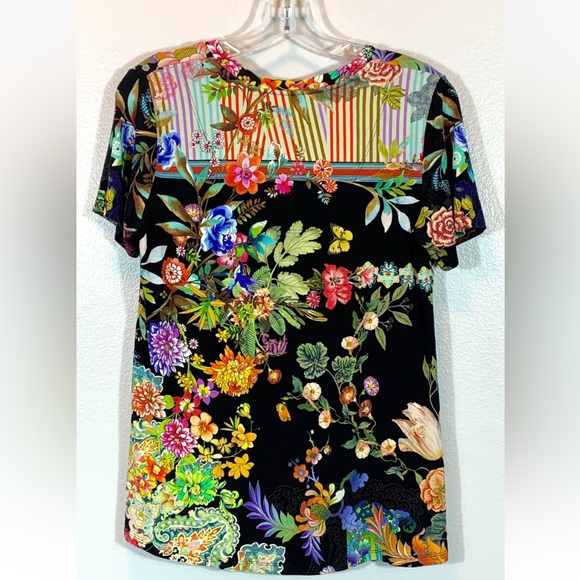 🕊️SOLD🕊️ JW Johnny Was Black Dreamer Swing Top Blouse Tunic Sz S Viscose - Picture 6 of 10